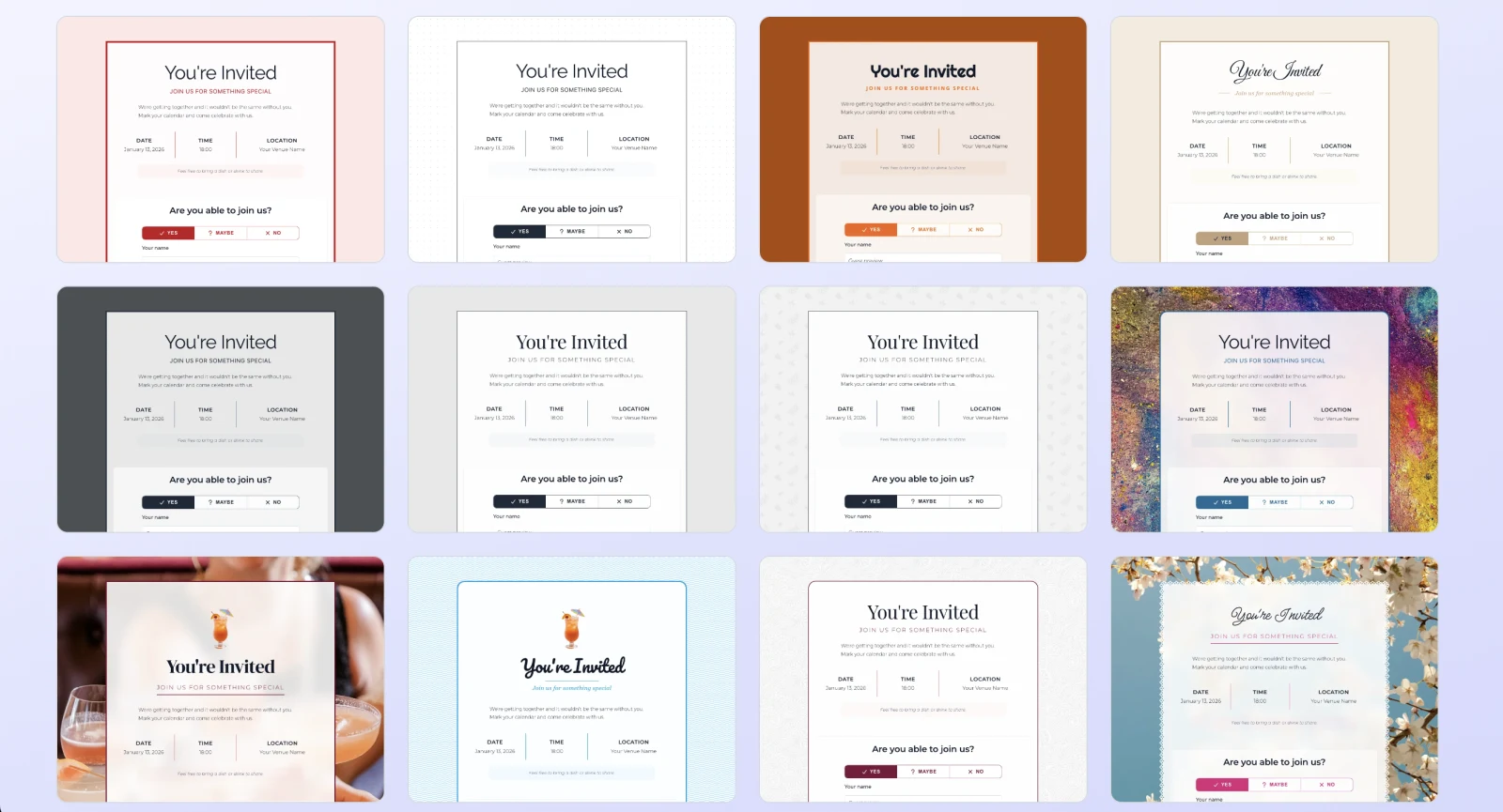 Your event, your style
